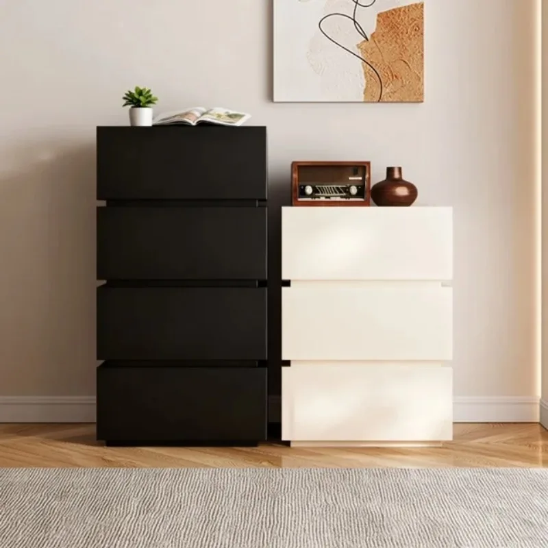 French cream style solid wood household floor-to-ceiling small size drawer-type chest against the wall