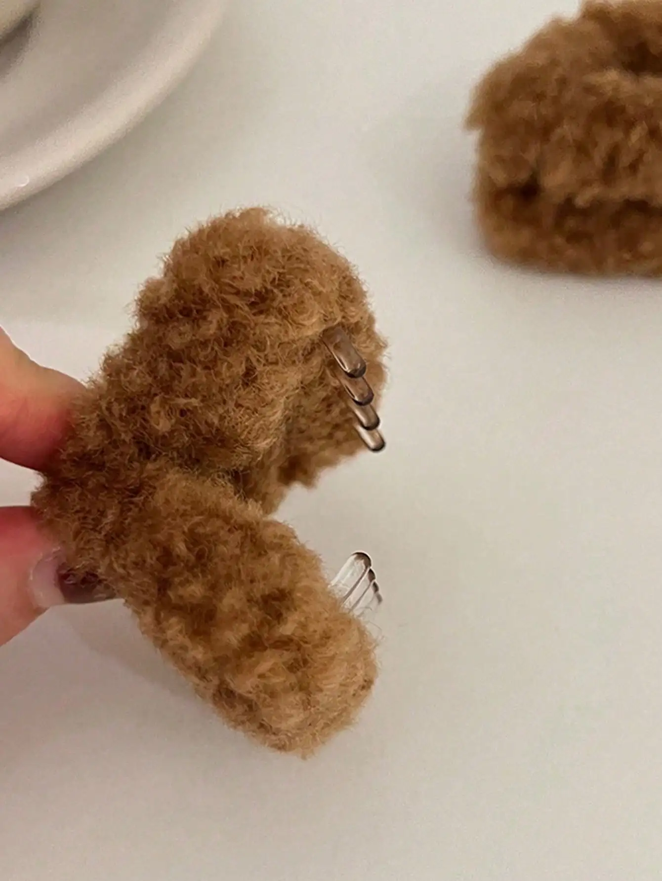 2 stücke Frauen Herbst Winter Plüsch Katze Ohr Nette Kleine Haar Clips Pony Clips Seite Clips Prinzessin Haarnadel Haar Klaue haar Zubehör – Detail 4