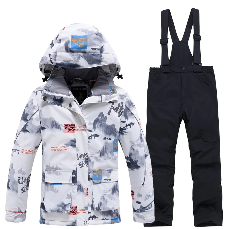 

-30 Degree Children's Snow Suit Girls Ski Suit Kids Winter Snowboard Clothes Warm Waterproof Outdoor Snow Jackets Pants Ski Set