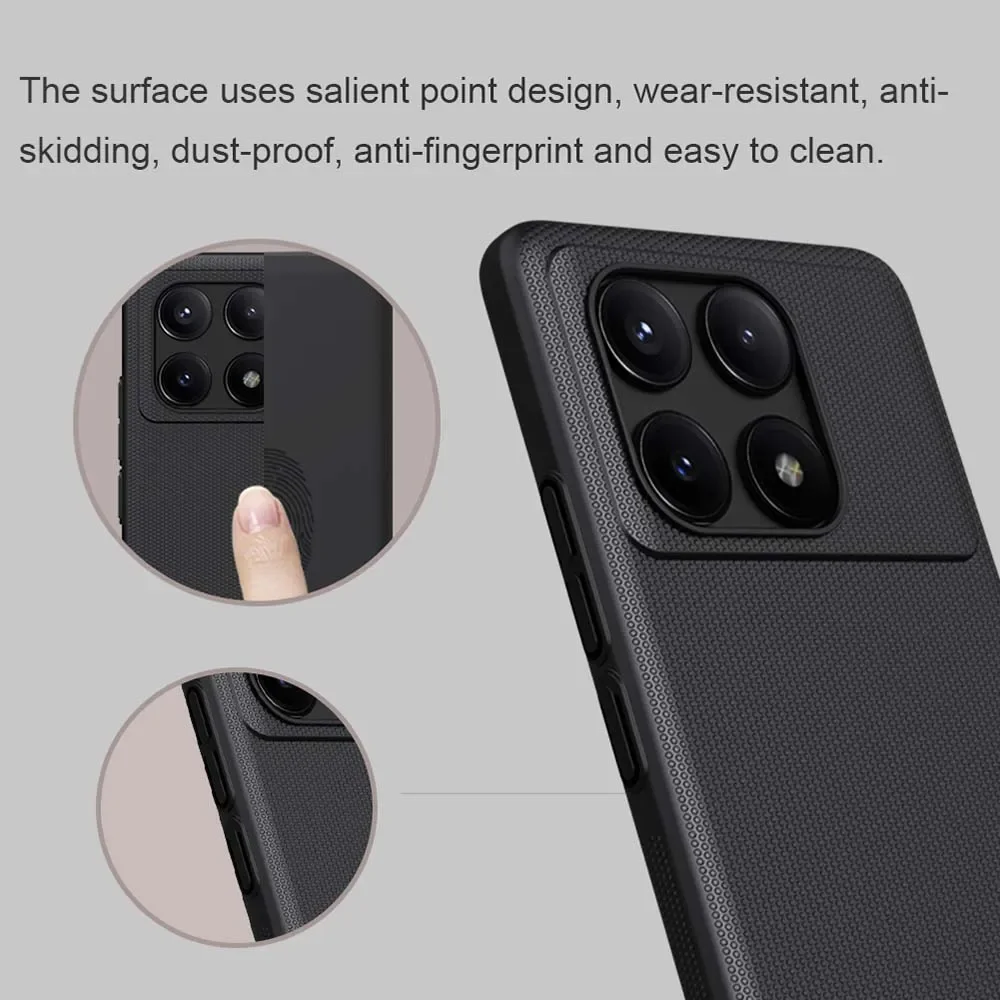 Nillkin For Xiaomi POCO X6 Pro Super Frosted Shield Pro Ultra Thin Matte TPU + PC Anti Fingerprint Shockproof Phone Case