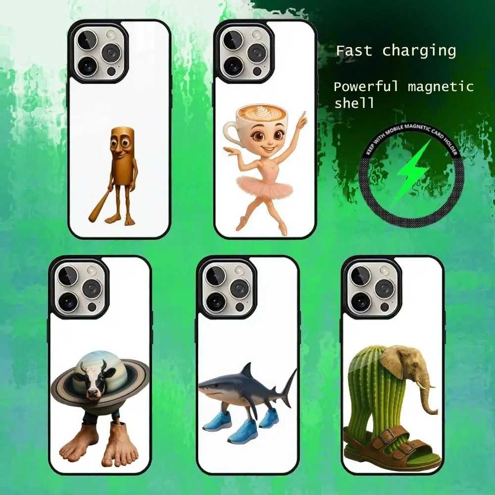 

TRIPA TRALALA LIRILIRA TUNG SAHURO Funny Phone Case For iPhone17,16,15,14,13 Plus,Pro Max Magnetic For Magsafe Wireless Charging