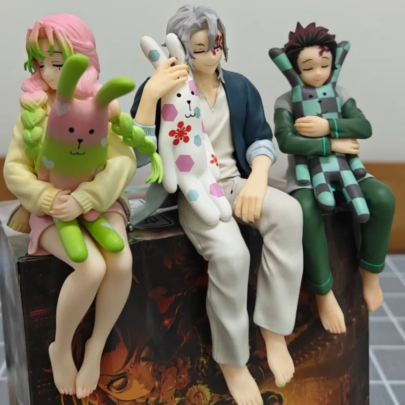 Nessuna scatola originale giapponese Anime Pigiama Serie Kamado Nezuko/Kamado Tanjirou/Uzui Tengen Action Figure in PVC Decorazione della stanza Regalo