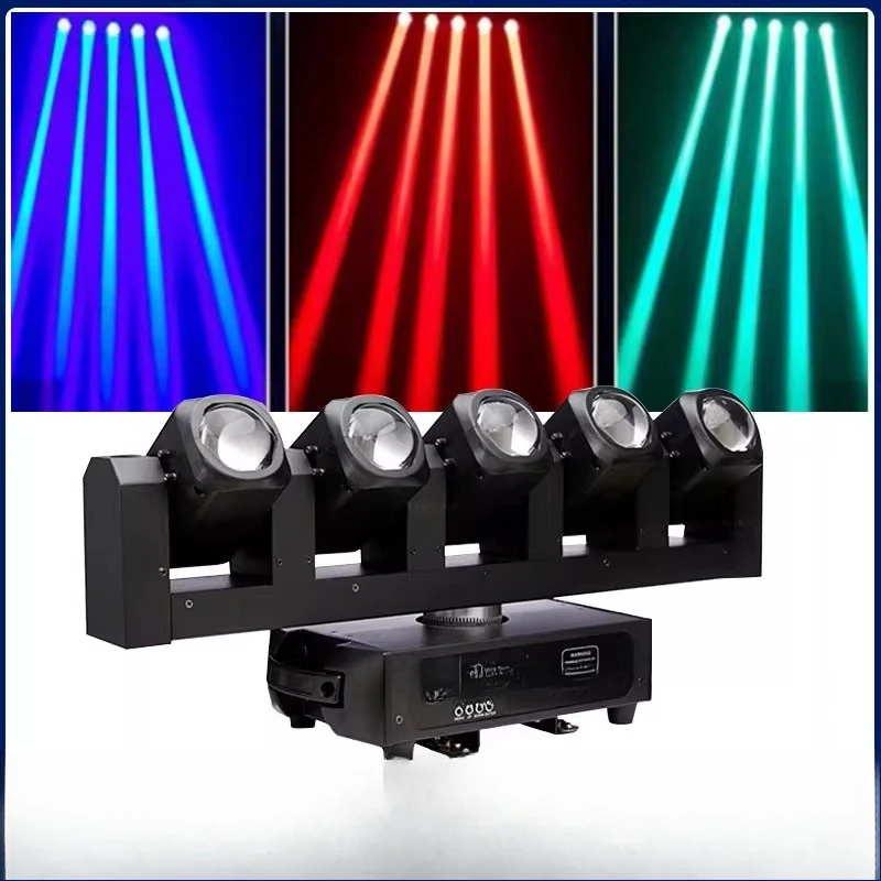 refers to moving head beam of light rotating bar wedding 5 head scanning spotlights ktv flash colorful performance lights
