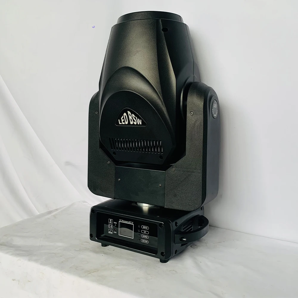 Jacmui 200W LED DJ Lighting Colorful Rainbow Effect Moving Head Stage Light with Gobo Beam Wash Zoom 3D Patterns for Disco