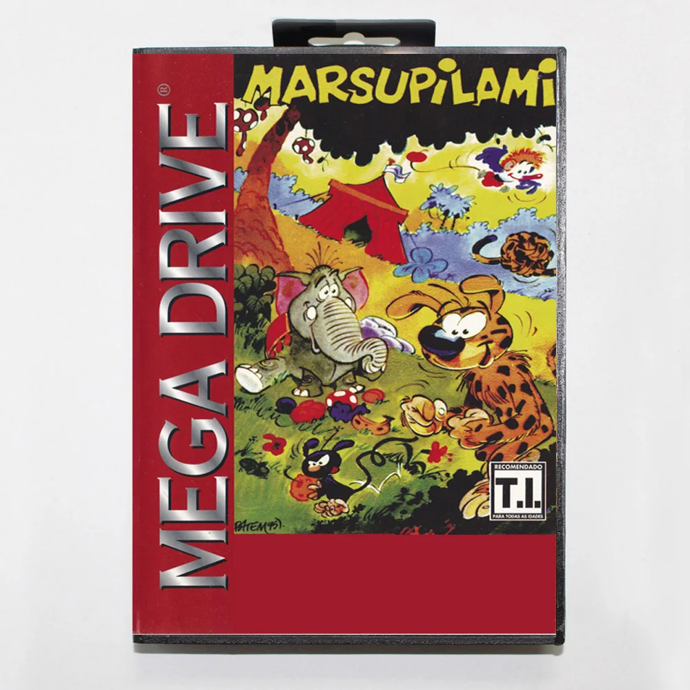 

Marsupilami PLA-E MD Game Card 16-битный чехол BR для картриджа игровой консоли Sega Megadrive Genesis