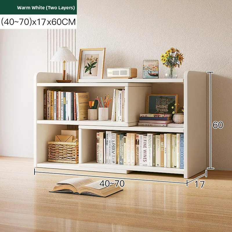 Modern Minimalist Desktop Bookshelf Multi-Layer Storage Rack Office Simple Cabinet Home Student Small Bookcase Organizer image 3