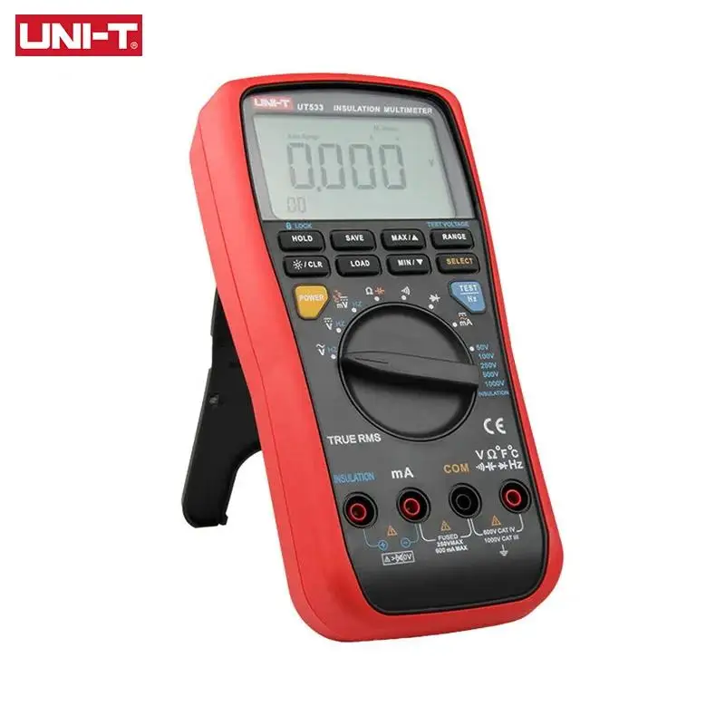 UT533 UNI-T True RMS Insulation Resistance Tester Digital Multimeter Auto Range AC DC Ohm Voltmeter Capacitance Test A238
