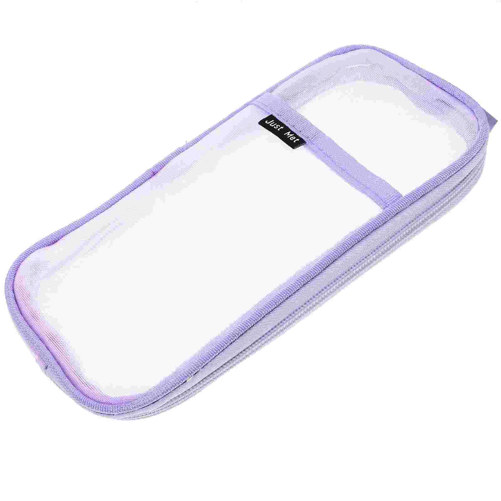 

Mesh Pencil Case Transparent Stationery Box Cosmetics Storage Bag Pouch Clear High Capacity Large Travel