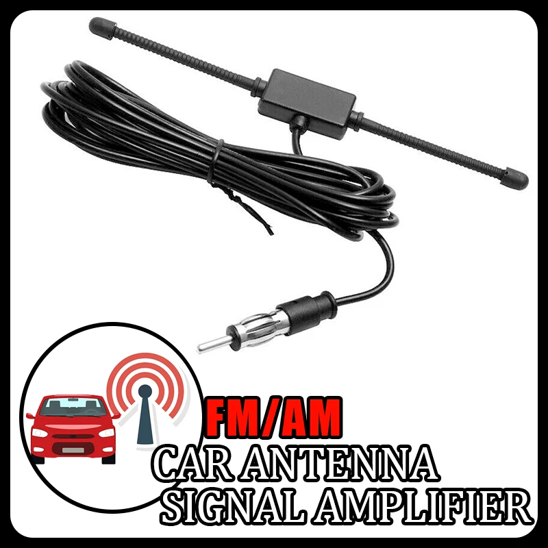 Universal Car Windshield AM FM Radio Antenna Hidden Signal Amplifier Booster 12V Stereo B0H2 Auto Truck Parts  Accessories