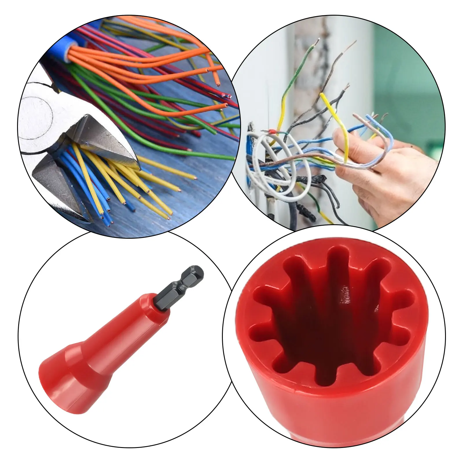 Automatic Wire Stripper Electric Twisted Wire Tool Hex Handle For Power Drill Drivers Cable Peeling Twisting Connector Tools