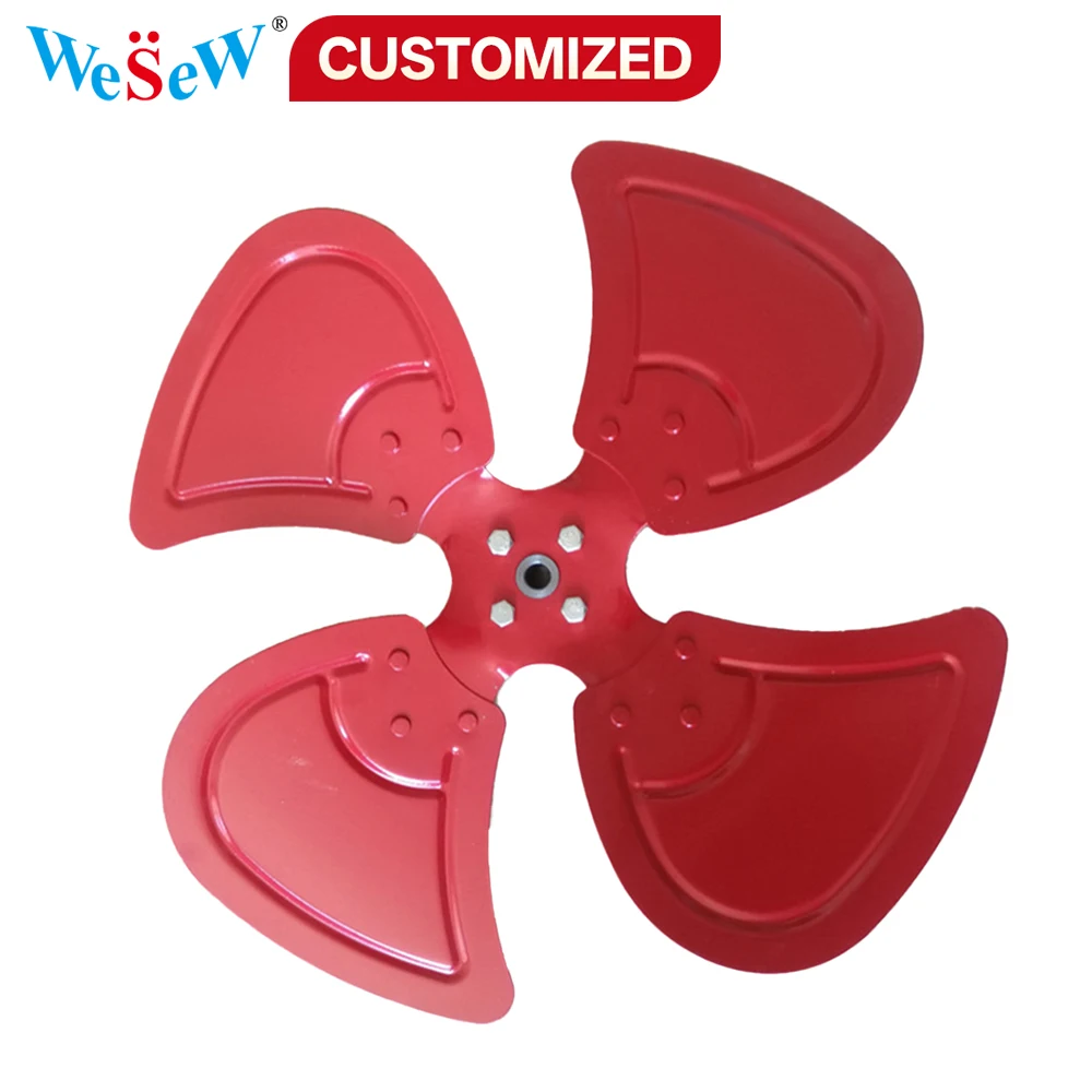 Custom 5 Blades Metal Fan Propeller High Quality Ventilation Fan Blade Electric Motor Air Conditioner Cooling welded assembly