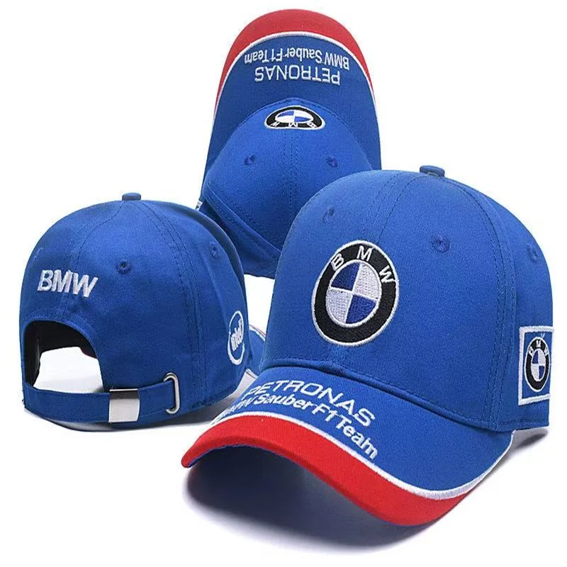 

Summer New BMW Logo Embroidered Baseball Caps Men's And Women's Outdoor Sports Hats BMW Sunshade Fishing Cap Golf Net Duck Cap