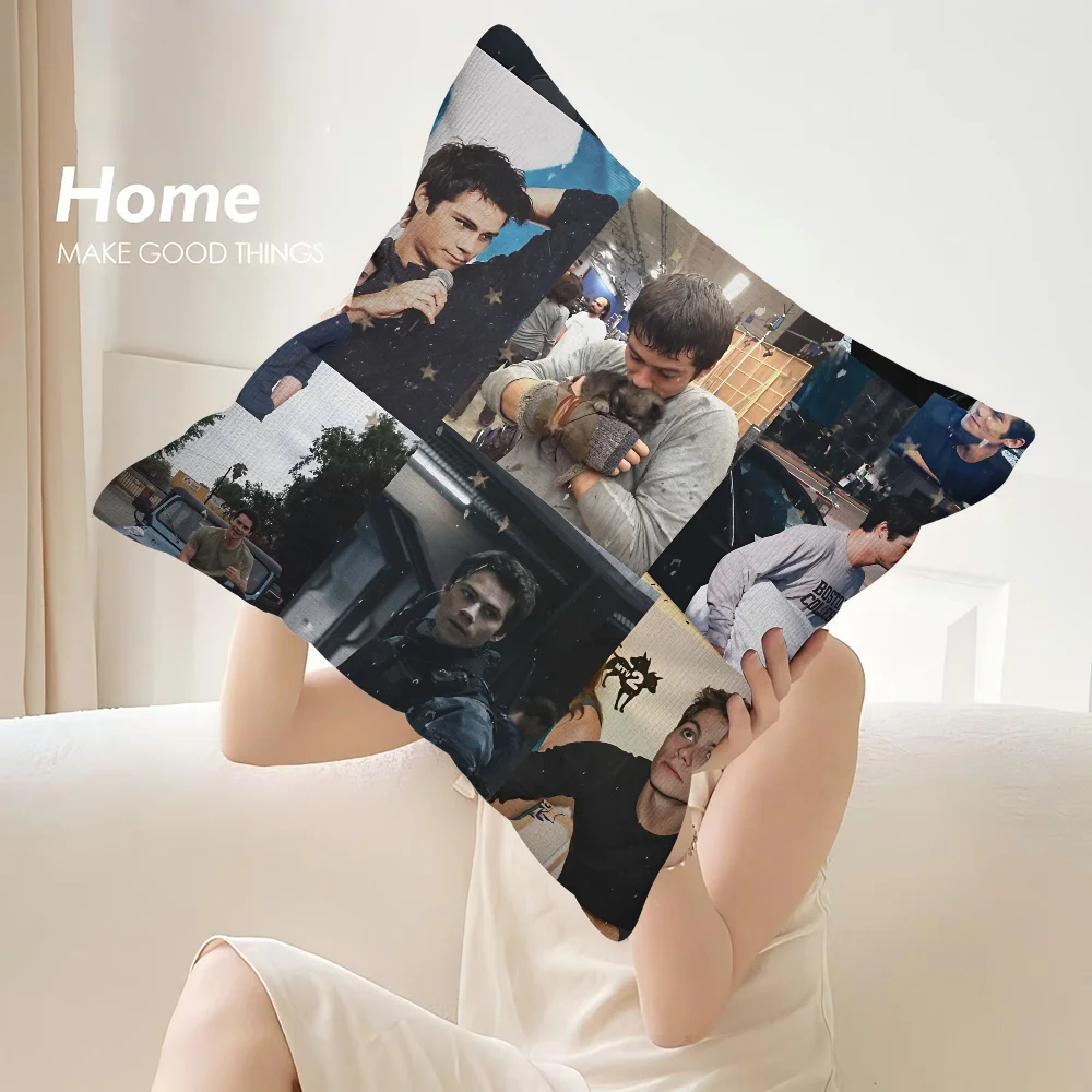 D-Dylan O Brien Pillow Case Sofa Decorative Home Double-sided Print Plush Square Throw Pillow Covers Cushion Decor Cover