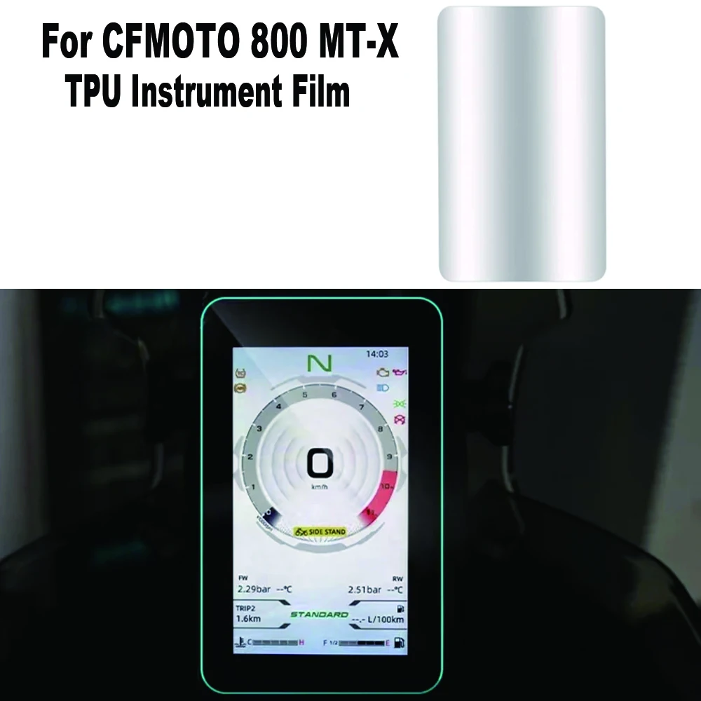 ฟิล์มกันรอยหน้าจอ TPU สำหรับรถมอเตอร์ไซค์ CFMOTO 800 MT-X 800MTX ฟิล์มป้องกันหน้าจอ LCD TFT สำหรับ 800MTX อุปกรณ์เสริม