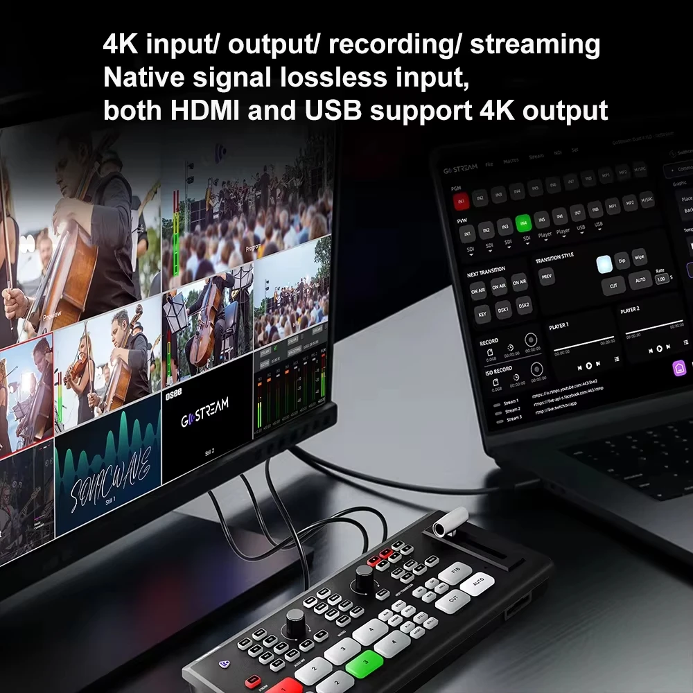 OSEE GoStream Deck 4K for Live Streaming Video Mixer 4ch HDMI