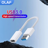 USB3.0 To Type-C Female OTG Adapter Cable PD Fast Charging Digital Headset High Speed Data Transfer Converter Short Line