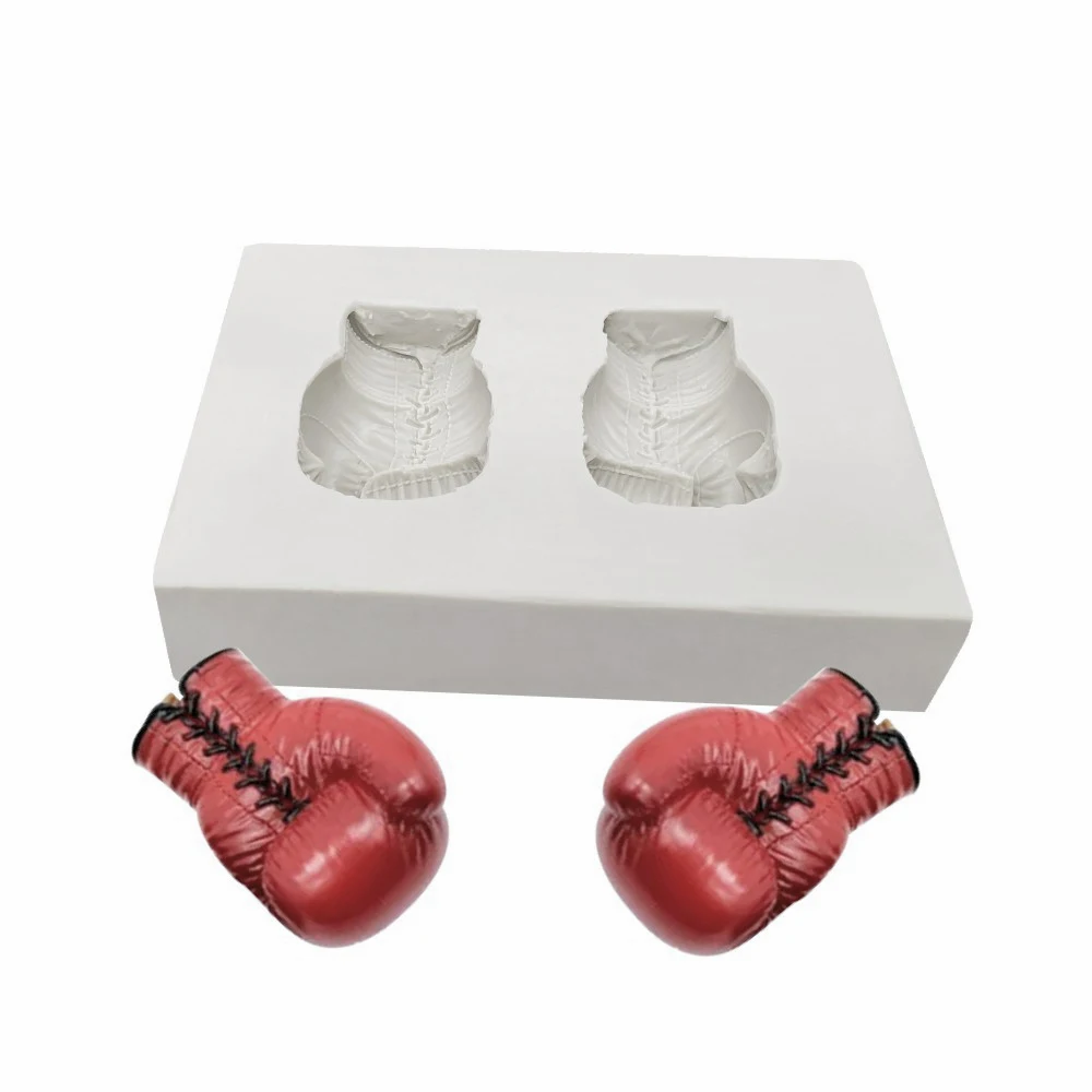 

2-Hole Boxing Gloves Silicone Fondant Mold Fight Club Gloves DIY Sugarcraft Chocolate Decorative Cake Candy Baking Mould