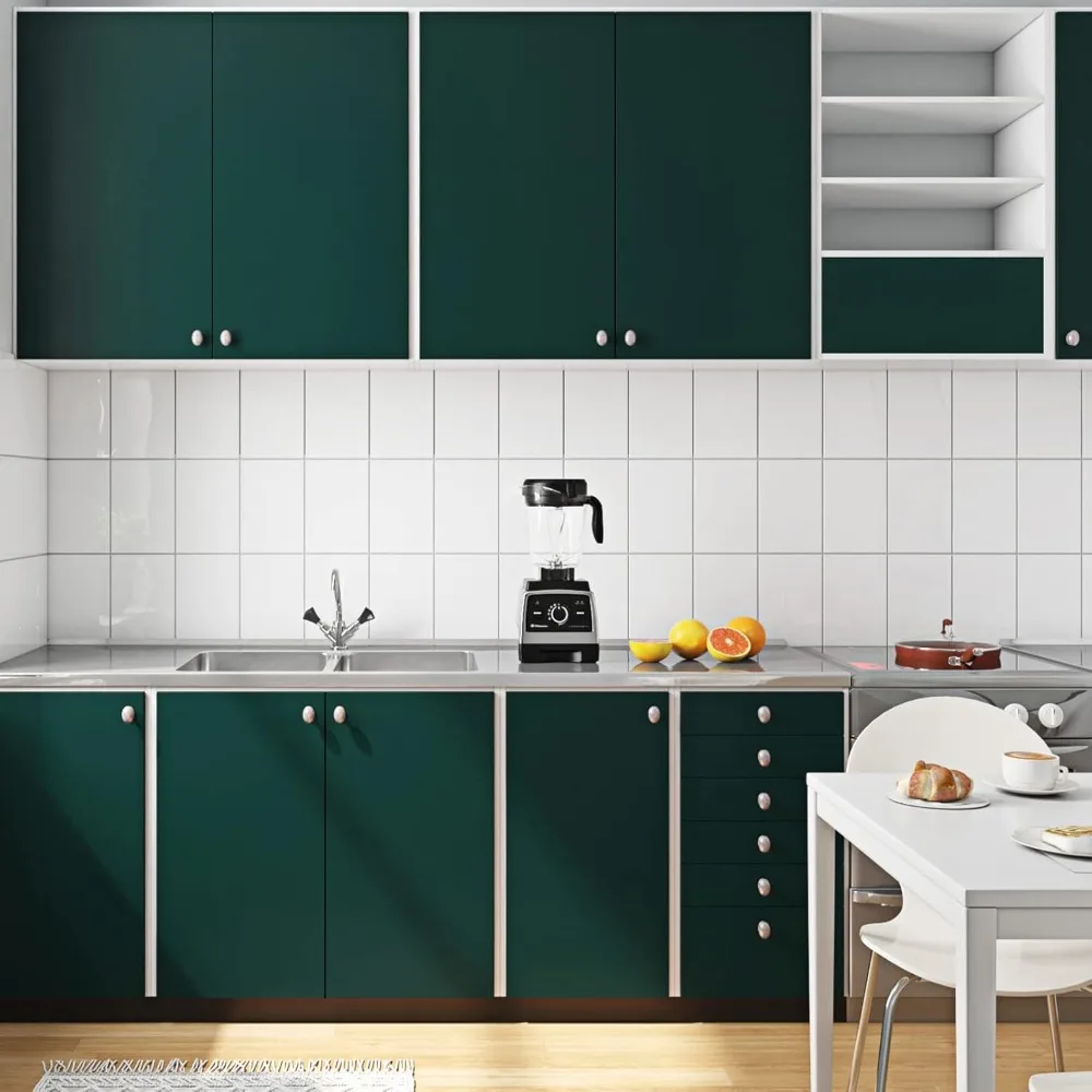 Retro Green Removable Wallpaper for Deep, Dark, and Vintage Wall Decor in Bedrooms, Bathrooms, and Apartments image 2