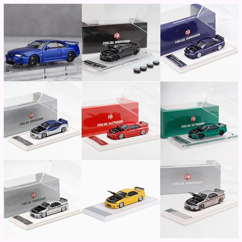 FH 1:64 Skyline GTR R33 Mins/400R Modified Simulation Alloy Car Model Classic Adult Souvenir Gift Static Display