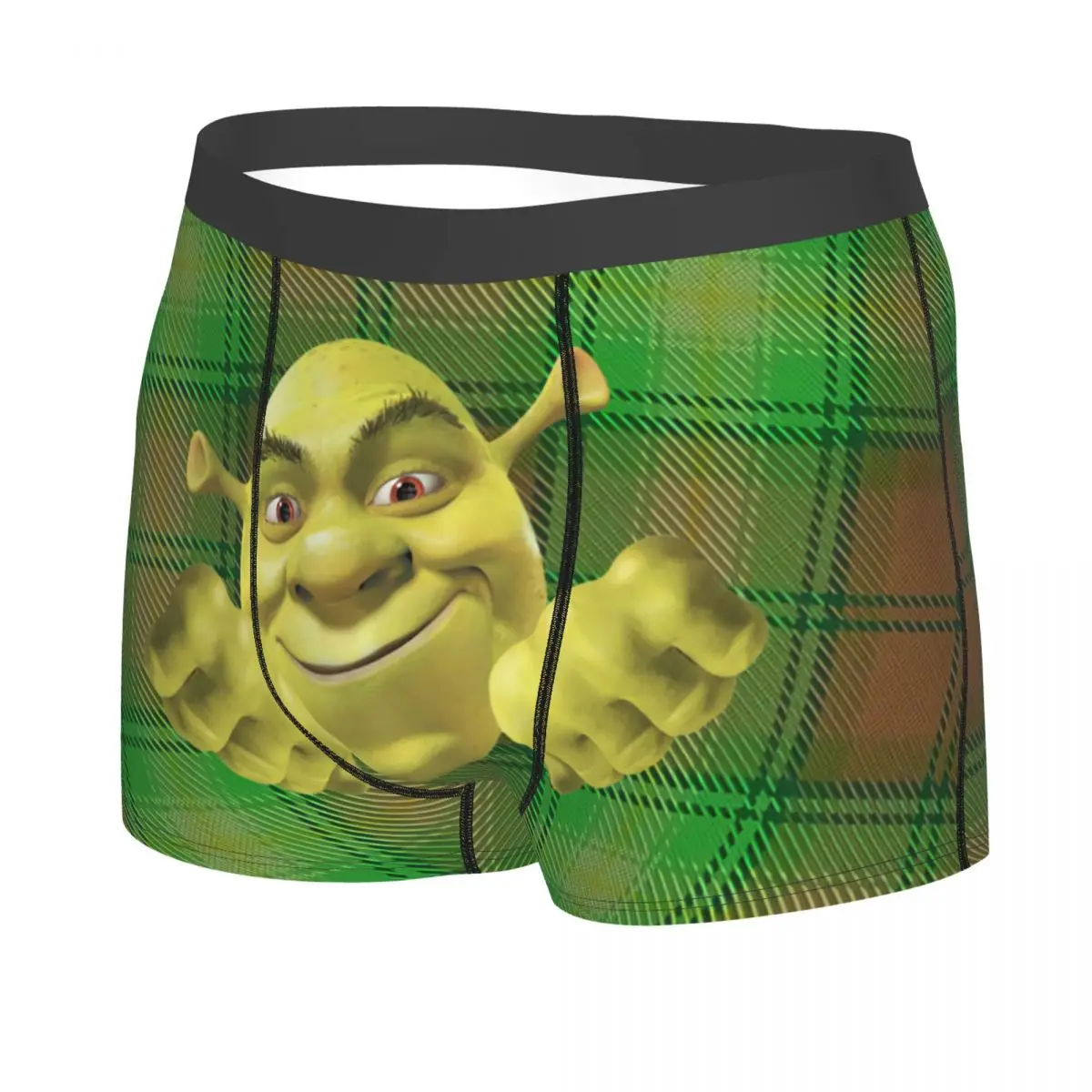 Custom Shreks Head Underwear Men Breathable Boxer Briefs Shorts Panties Soft Underpants For Male