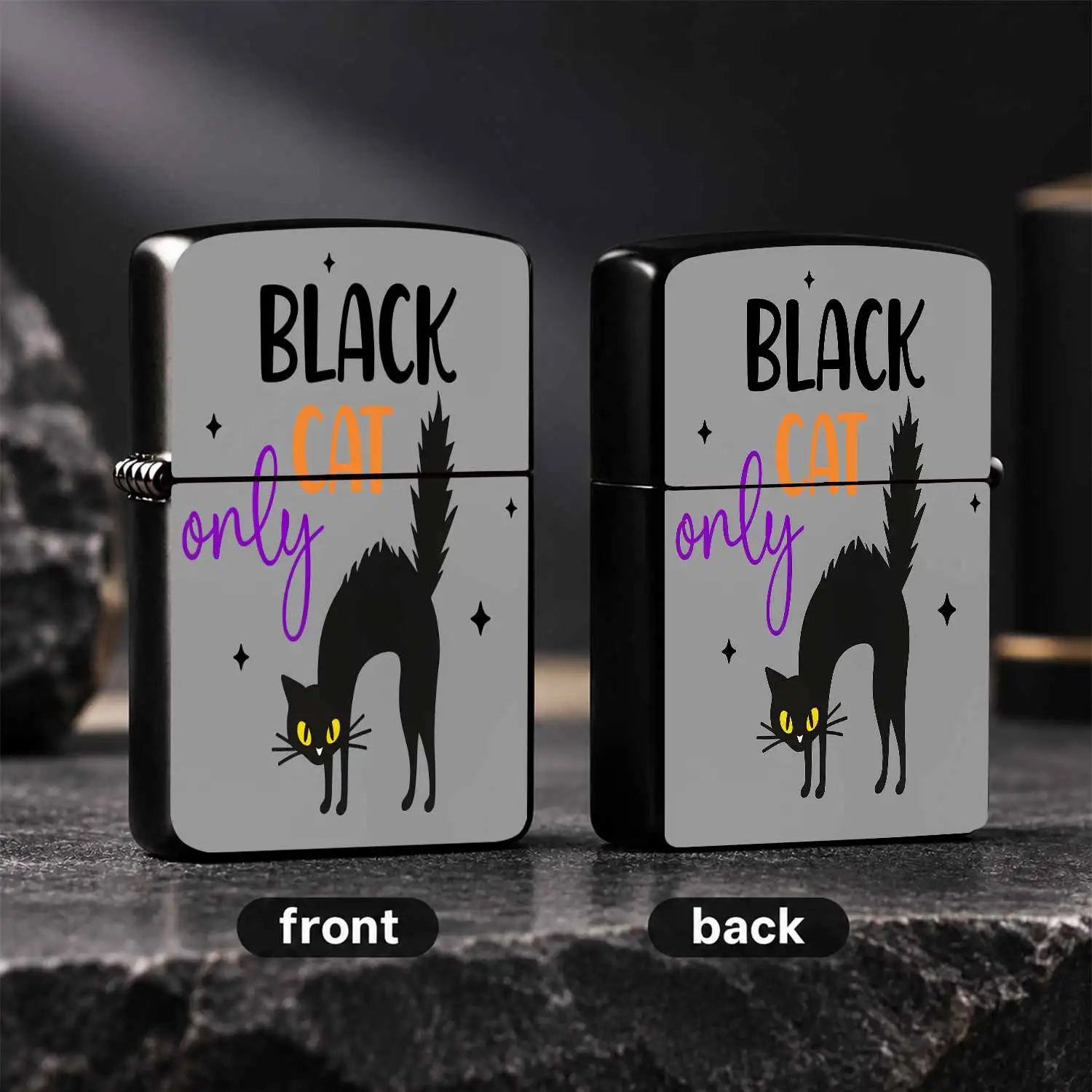 Cutepattern Portable Lighter, Spooky Halloween Themed Pocket Igniter For Home Candle Lighting, Outdoor Camping Hiking Use, Ideal Novelty Gift For Cat Lovers On Holiday Birthdays, Sleek Handy Accessory For Daily Multi-Sc A Humorous And Inter
