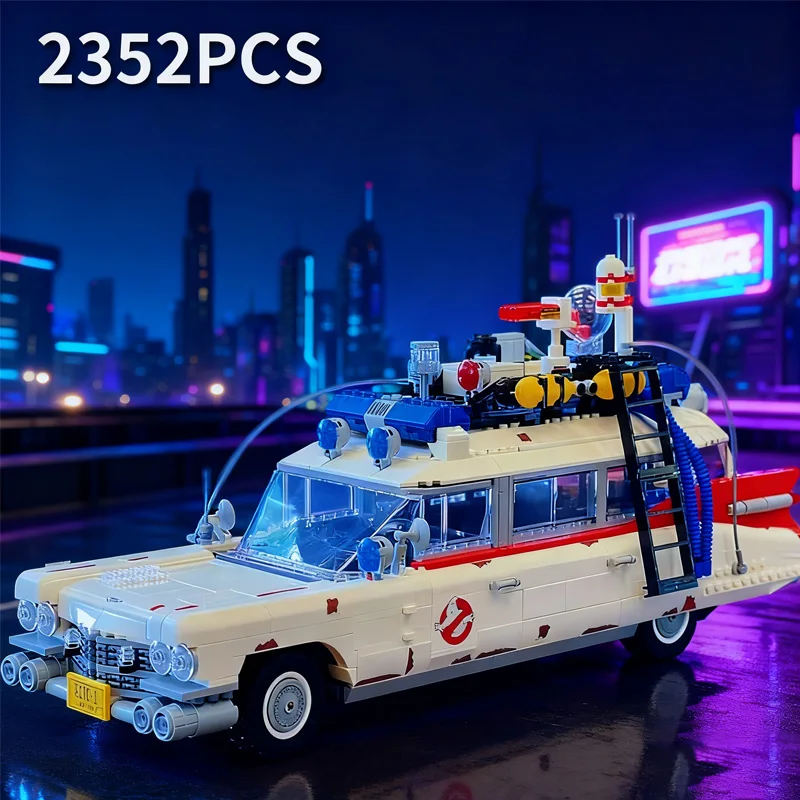 

В наличии Ghostbuster Ecto-1 Строительные блоки Модель автомобиля Moc Дисплей Кирпичи для детей Взрослые Игрушки Хэллоуин Рождественские подарки