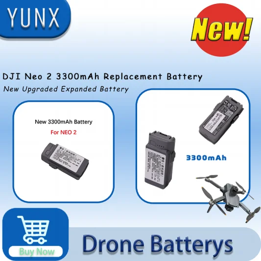 3300mAh Higher Capacity Battery for DJI Neo 2 Drone 25 Minutes Flight Time Refitted Top New Battery Drone Accessories