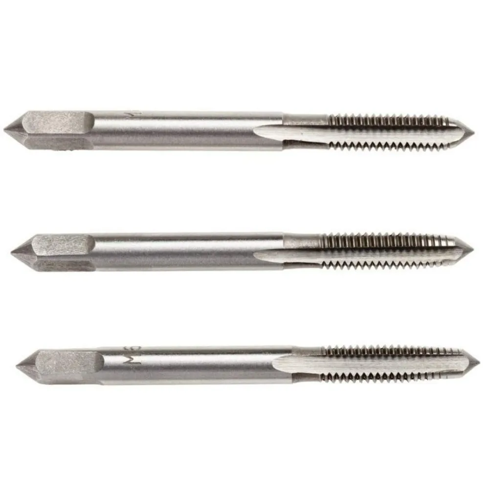 

For 3 Pcs Metric Hand Taps M6X1 Conical/Plug/Bottom Thread Screw Tapping Blade HSS Hand Tap Tapping Tool