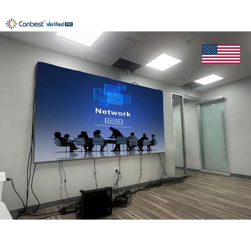 P0.625 3000X1687.5mm 9.84X5.54ft Ultra Fine Pitch HD Indoor LED Video Wall Display Screen for USA Product Showroom Exhibition