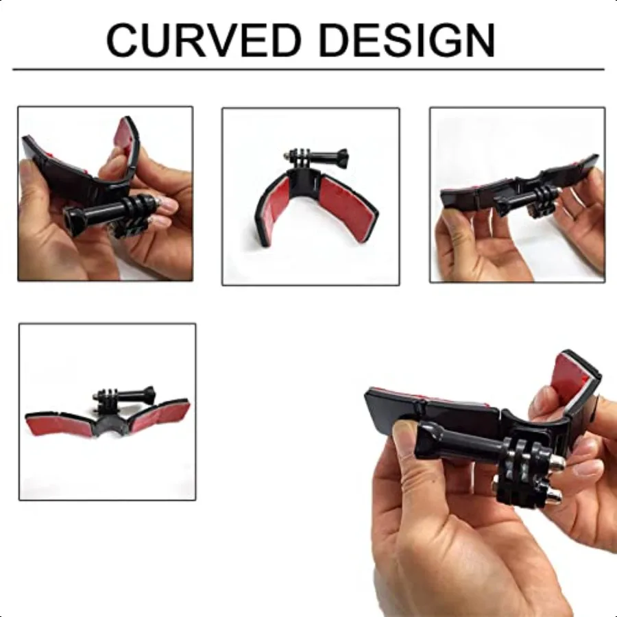 Helmet Chin Mount for GoPro Adhesive Chin Mount Fit for Full Face Motorcycle Helmet Immersive POV Recording Compatible With GoP