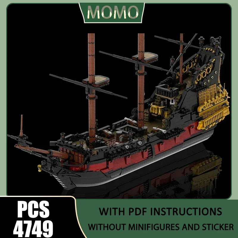 

Moc Building Bricks Sailing Ship Model Revenge Queen Boat Technology Modular Assembly Blocks For Gifts Toys DIY Sets