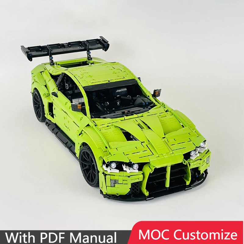 

3882 PCS Moc CustomizeTechnical Racing Green Supercar Model Building Blocks Speed Vehicle Bricks Toys Kids Adult Birthday Gifts