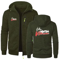 Men's Hoodies Motorcycle V-Strom DL 650 Motorsport Team Logo Suzukies Sweatshirts Cardigan Men Hooded Pullovers Zipper Hoodies