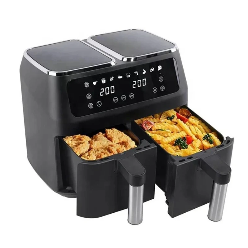 

Household Double Fryer Multifunctional Electric Smart Double Basket 9L Digital Oven Air Fryer