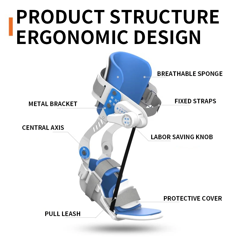 Foot and ankle rehabilitation training device, hemiplegic stroke ankle, ankle brace, joint varus fixation, stretcher, centralize