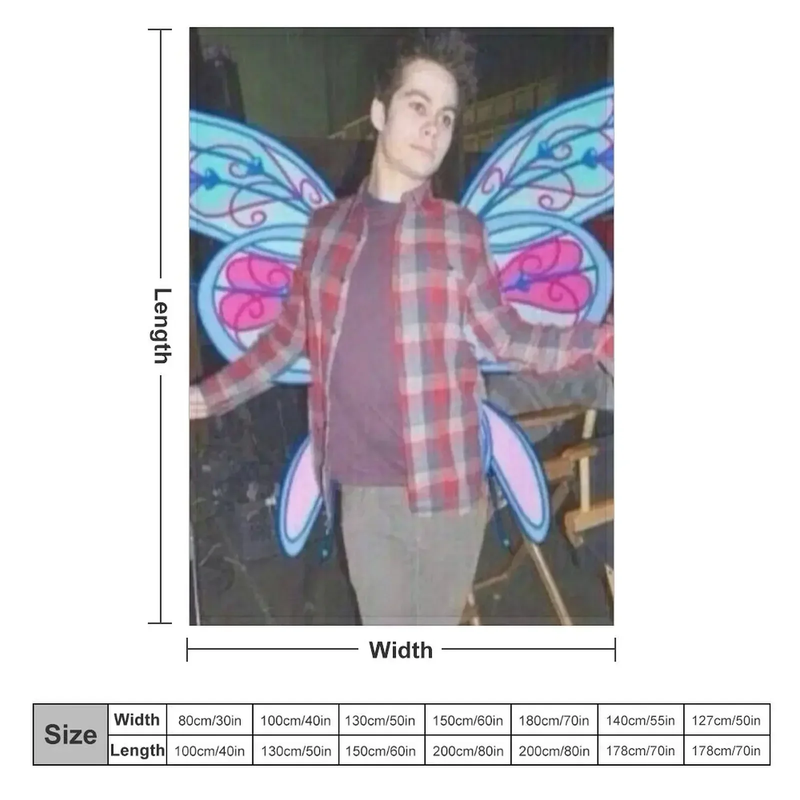 Dylan O’brien a cute fairy3 Throw Blanket warm for winter Beach Blankets