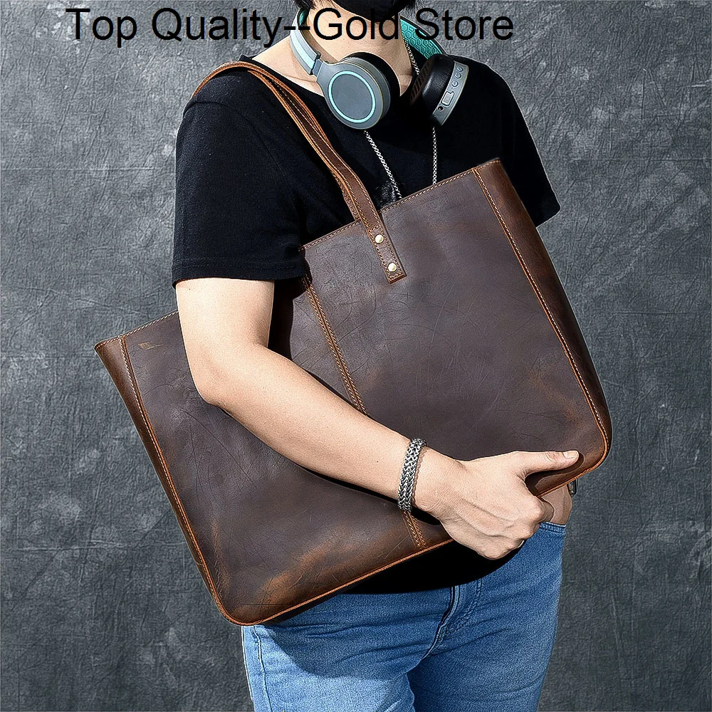 

Brand Famous Genuine Leather Handbag Bolsas Mujer Large Vintage Shoulder Bags Women Shopping Tote Purse sac a main