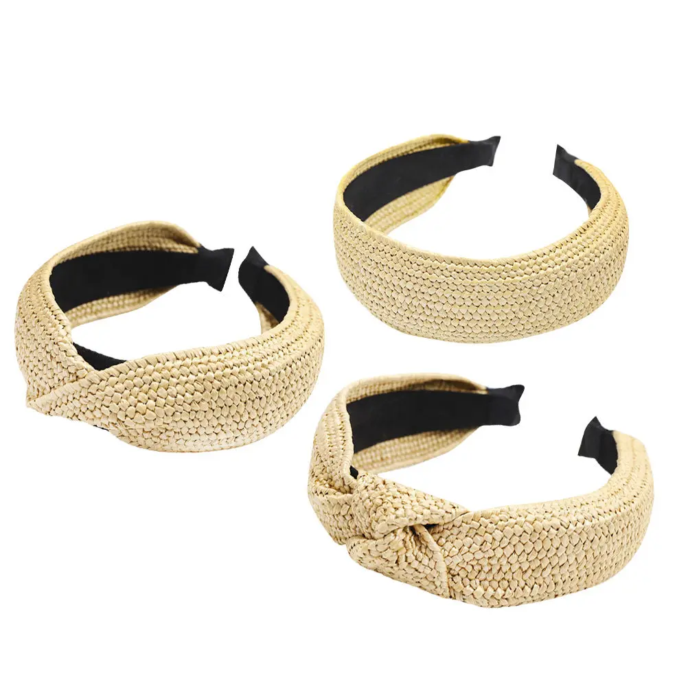 

Набор из 3 универсальных повязок для волос с узлом, удобные и легкие аксессуары для причесок для женщин, для вечеринок и повседневной носки, в корейском стиле