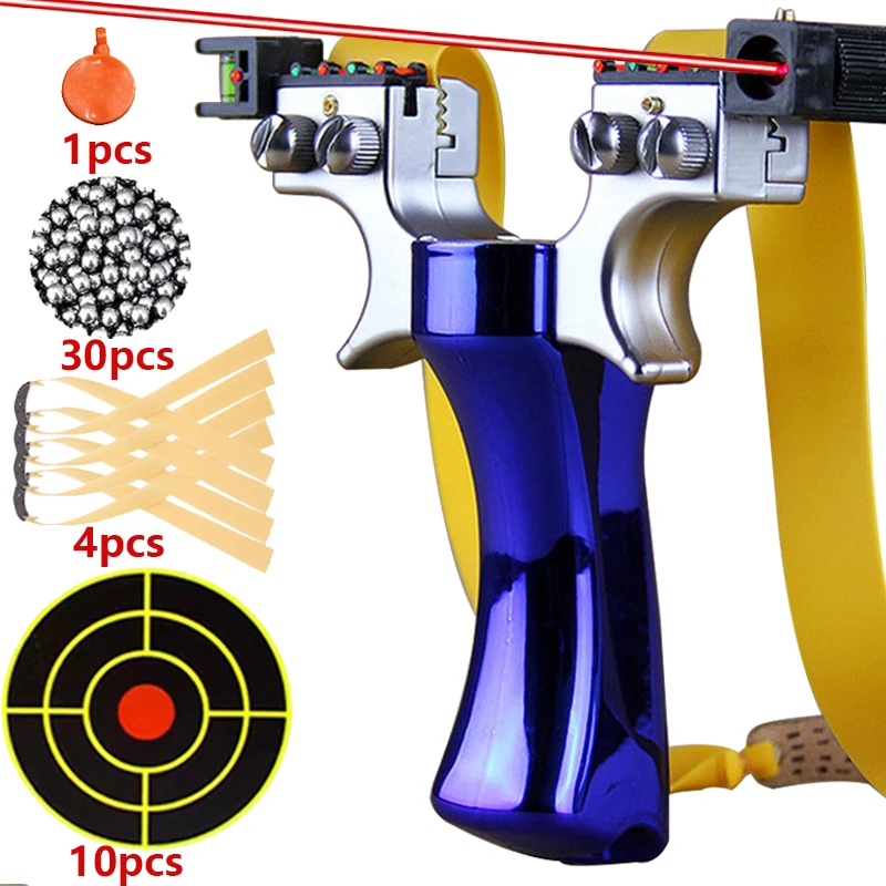 สี่สีเกลียว Fast กดถ่ายภาพกลางแจ้ง Slingshot การล่าสัตว์เครื่องมือกระดาษเป้าหมายเหล็กยางรัดชุดอาหาร