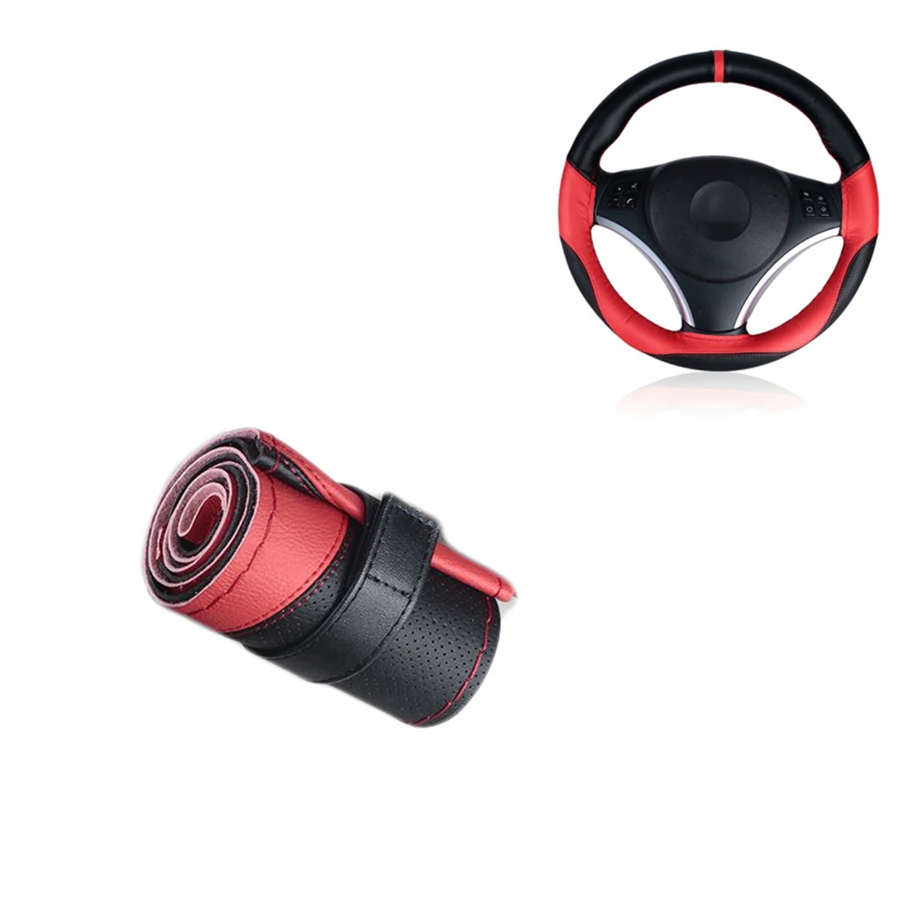 

Soft Stretchable Steering Cover Car Anti-Slip Comfortable Grip Replacement Wheel Protector Hand-Stitched Design Durable