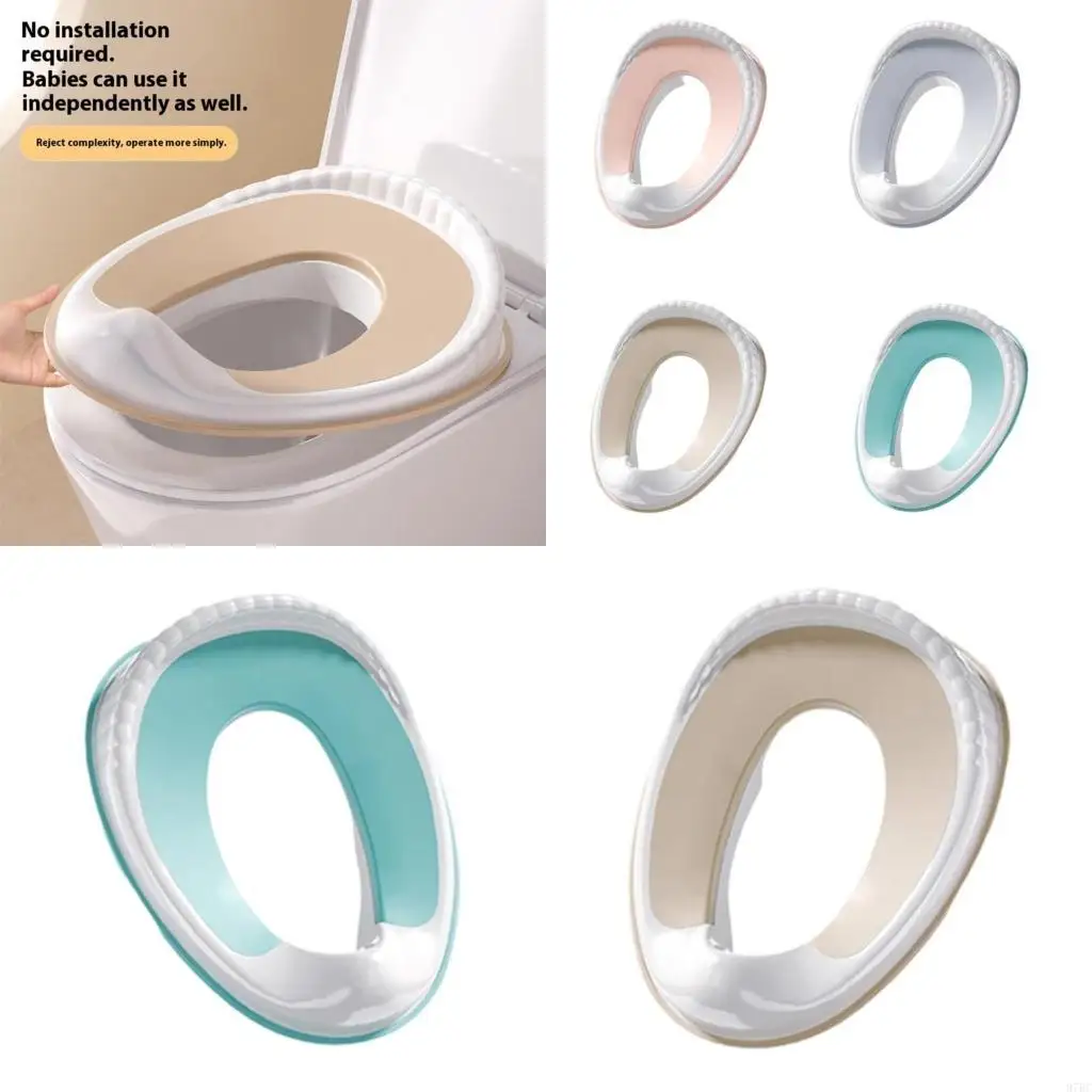 

97BC Slip Resistant Childrens Toilet Cover Soft Textured Surfaces Ergonomic Design Potty Training Tool