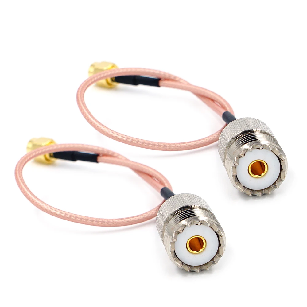 1PC SO239 UHF Female PL259 UHF Male to SMA Male Plug Crimp Adapter RF Coaxial RG316 Cable Jumper Pigtail WIFI Router Antenna 6