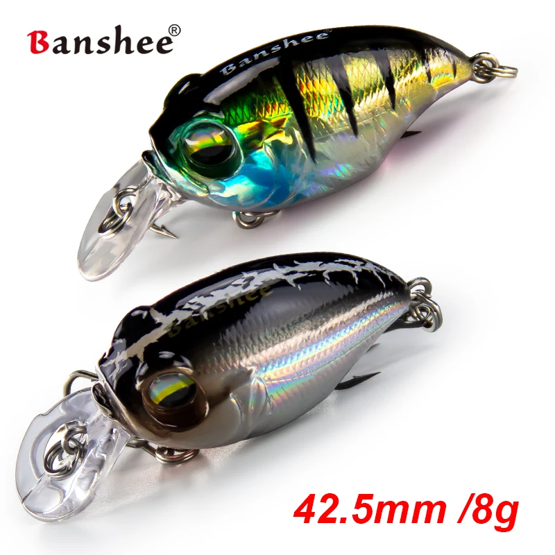 Banshee 42mm8g Quality Crankbait Floating Fishing Lure Wobbler For Trolling Artificial Hard Bait Bass Pesca Perch Pike Depth1-2m