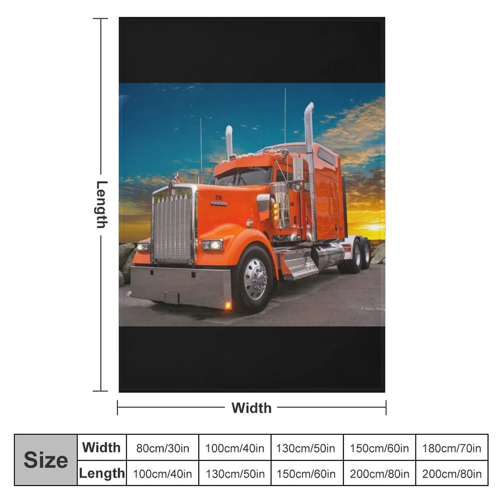 Orange Kenworth Throw Blanket Thins fluffy Single Blankets