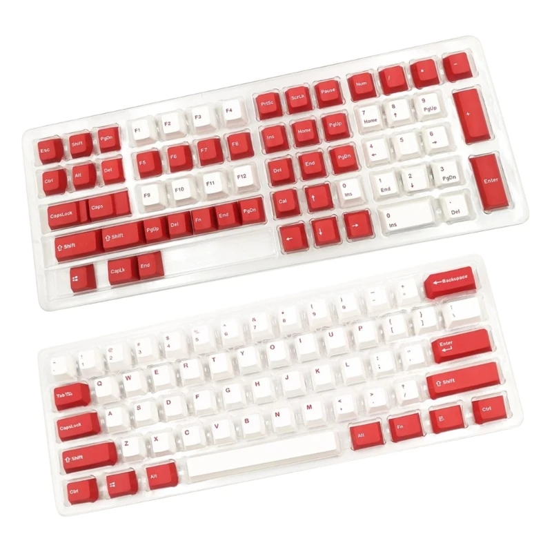 Thick PBT Keycaps Set for Mechanical Keyboards Double Shot Heat Sublimated Colorful Keycaps Easy Installation