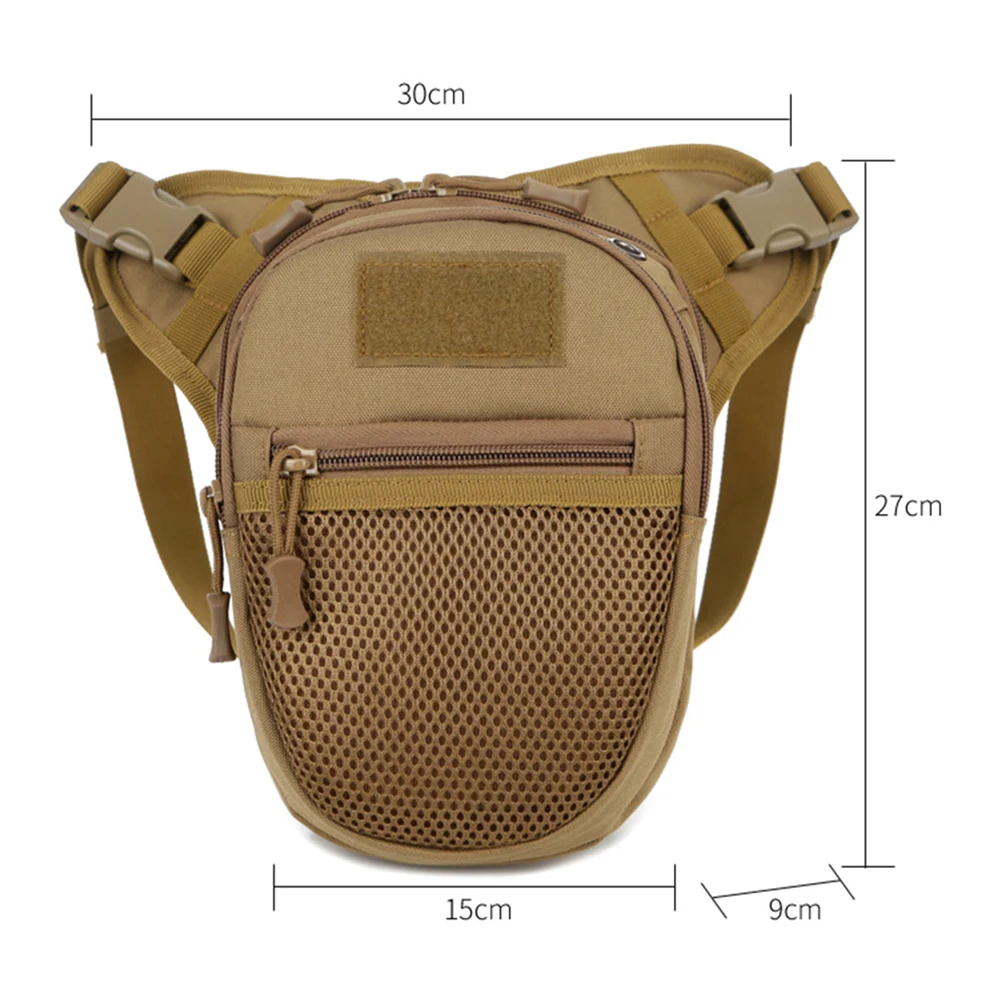 Solid-Color/Camouflage Fanny Pack With Mesh Bag Portable Large Capacity Sling Pack For Working Office