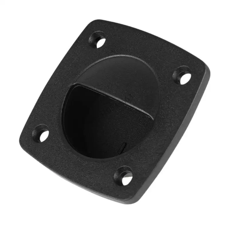 

090E Marine Hatches Pull Handle Steel Black Coated Ergonomic Boat Handle Marine Flush Hatches Handle for Boat Application
