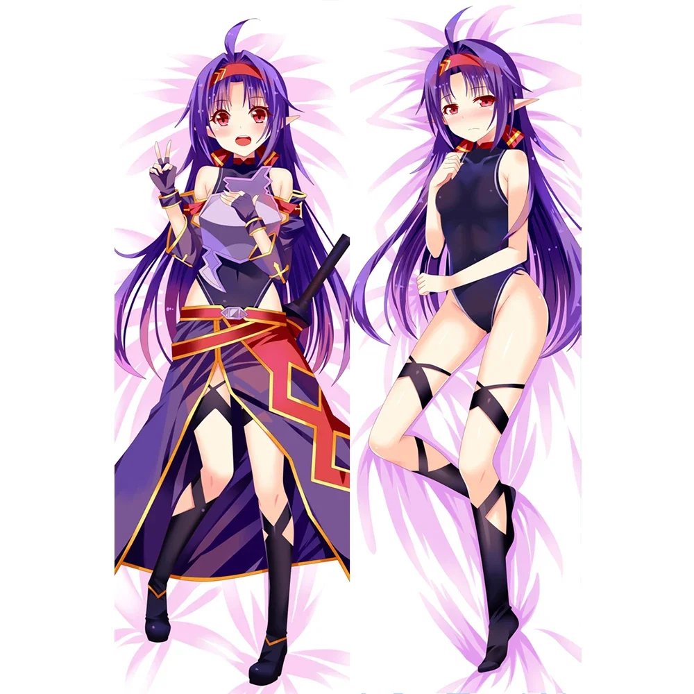 Anime Konno Yuuki Dakimakura Pillow Case Hugging Body Pillow Cover Case Long Pillowcase High Quality HD Design