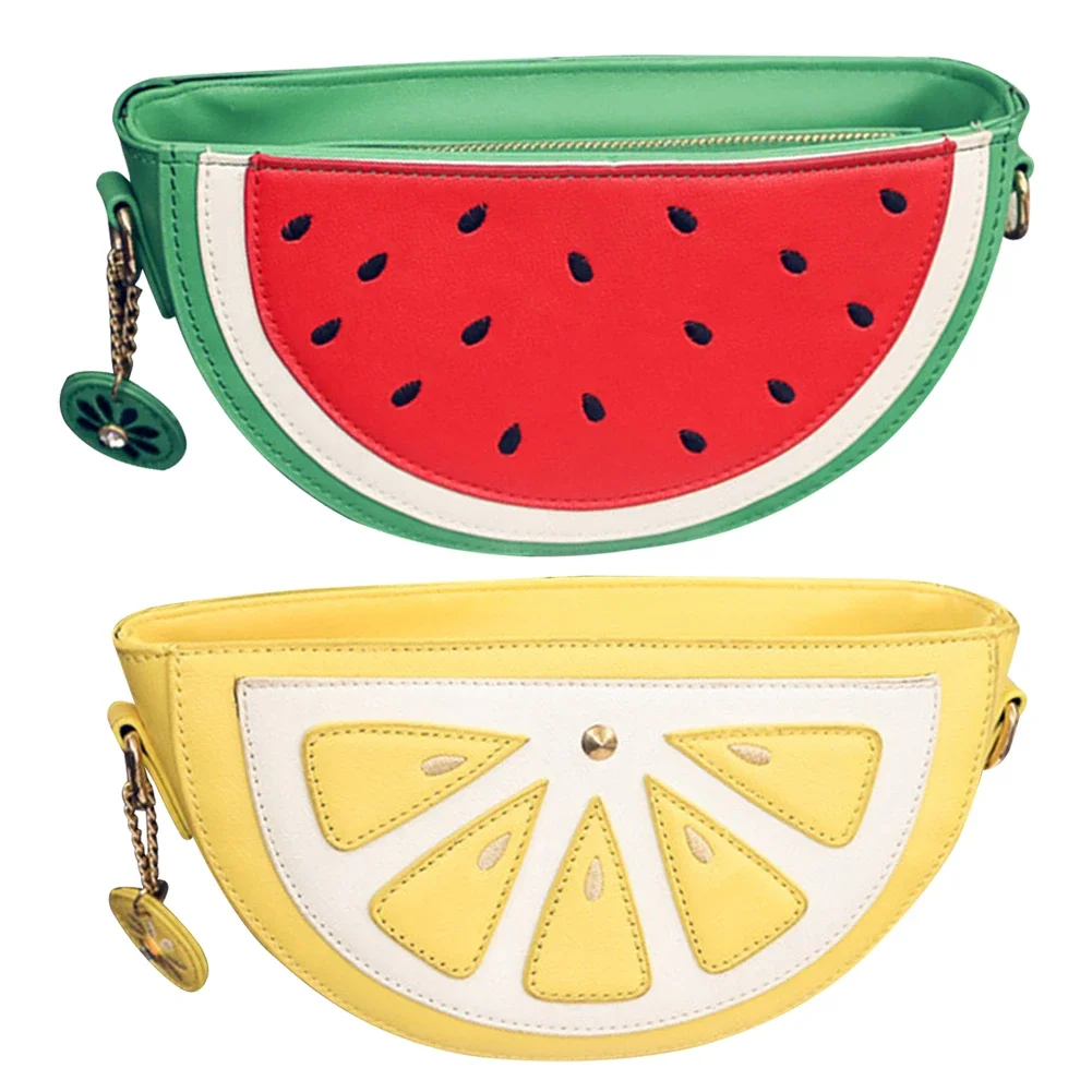 Orange Watermelon Shape Shoulder Bag Elegant Women Casual Small Handbag Leisure Purse Bag for Women Birthday Gift