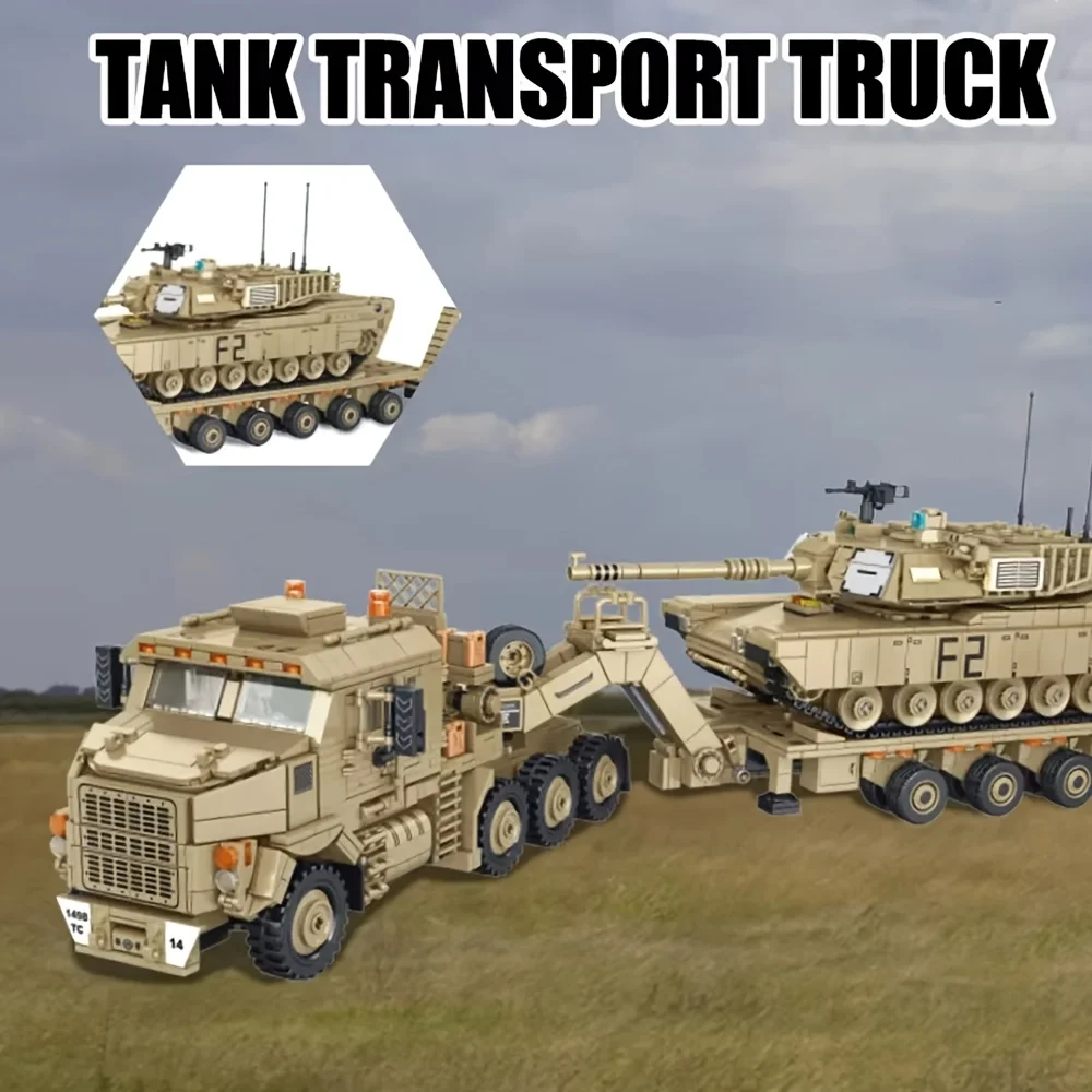 الإبداعية تكنيك M1070 مركبة مدرعة سلسلة عسكرية كتلة وحدة بناء كيت ، مجموعة اللبنات مجموعة MOC 3482 قطعة
